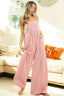 BiBi Rib Textured Wide Leg Overalls
