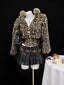 Leopard Faux Fur Hooded Outerwear