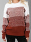 Color Block Round Neck Sweater