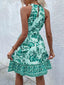 Printed Tie Waist Mini Dress