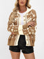 Floral Pattern Button-Down Cardigan