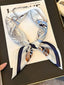 Nautical Print Silk Square Scarf