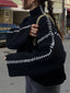 Contrast Mock Neck Long Sleeve Sweater