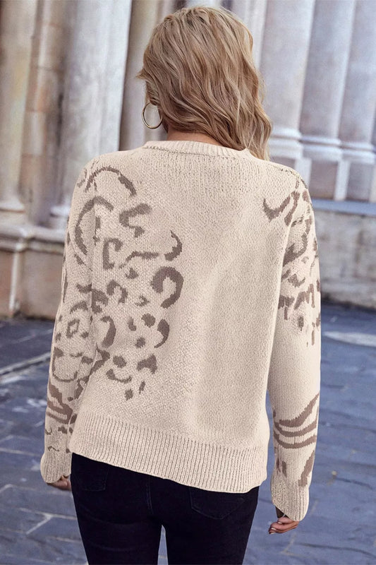 Leopard Relaxed Fit Sweater