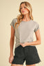 Aemi + Co Lettuce Edge Round Neck Short Sleeve T-Shirt