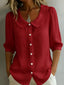 Full Size Peter Pan Collar Button Up Shirt Plus Size