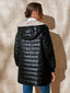 Quilted Zip Up Puffer Coat with Hood