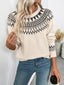 Nordic Fair Isle Pattern Round Neck Sweater