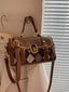 Argyle Pattern Flap Crossbody Bag