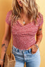 Floral Surplice Short Sleeve Bodysuit
