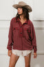 BiBi Cp French Terry Cut Edge Detail Collared Top