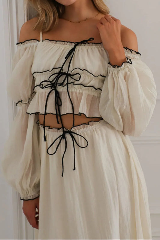 Off-Shoulder Top and Skirt Set