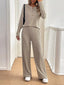 Button Detail Long Sleeve Top and Pants Set