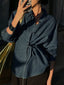 Tie-Waist Long Sleeve Denim Jacket