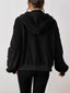 Zip-Up Plush Hooded Outerwear