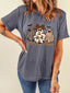 Halloween Ghost Round Neck Casual Tee
