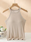 Grecian Neck Tank With Chest Pads