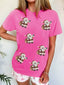 Santa Claus Deliver Gifts Sequin Short Sleeve Tee