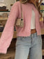 Fluffy Knit Button-Down Cardigan