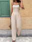 Contrast Trim Wide Leg Jumpsuit