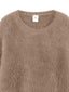 Fuzzy Round Neck Long Sleeve Sweater