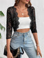 Open Front Lace Cardigan