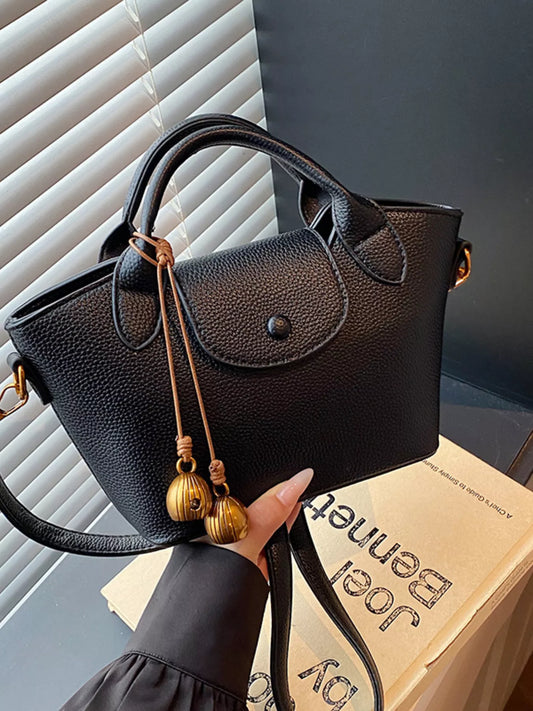 Top Handle Leather Crossbody Bag