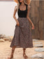 Scoop Neck Wide Strap Printed Dress