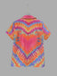 Tie-Dye Short Sleeve Button-Up Shirt