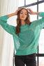 ADORA Round Neck Lurex Crochet Top