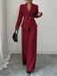 One Button Blazer and Pants Set