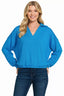 Zenana French Terry Collared Exposed Seam Sweatshirt