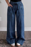 Striped Wide-Leg Jeans