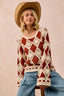 BiBi Diamond Crochet Knit Top
