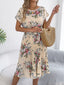 Floral Print Pleated A-Line Midi Dress