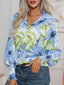 Printed Button Up Long Sleeve Shirt