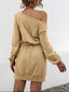 One Shoulder Tie Waist Dress