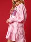Full Size Christmas Sequin Nutcracker Tiered Shirt Dress Plus Size
