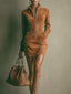 Full Size Zip-Up Long Sleeve Mini Dress Plus Size