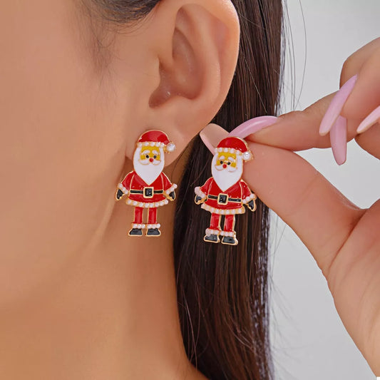 Christmas Santa Claus Stud Earrings