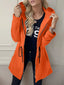 Drawstring Zip Up Hooded Outerwear