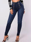 Full Size High-Waisted Double-Breasted Skinny Jeans Plus Size