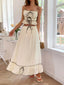 Frill Square Neck Cami and Skirt Set