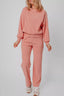 Ribbed Round Neck Top and Pants Set