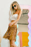 BiBi Fringe Detailed Suede Skirt