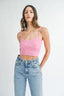 MABLE Scalloped Edge Ribbed Knit Cami