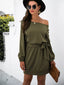 One Shoulder Tie Waist Dress