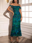 Off-Shoulder Ruched Floral Mermaid Dress