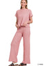Zenana Sweater Boxy Top & Long Pants Set