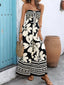 Floral Print Strapless Tie Front Wide Leg Jumpsuit